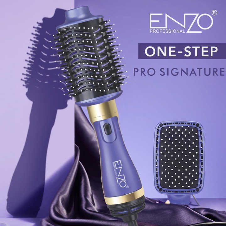 Brosse Sèche-Cheveux ENZO – Coiffage 2-en-1 Professionnel