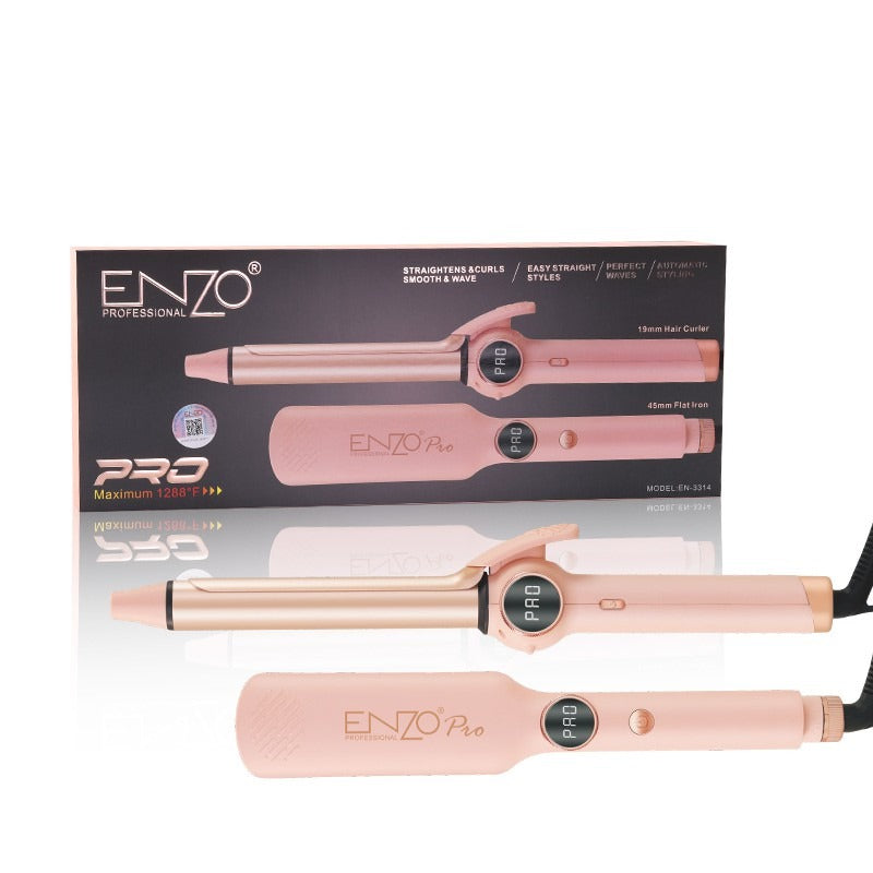ENZO PRO Hair Straightener And Curler Set