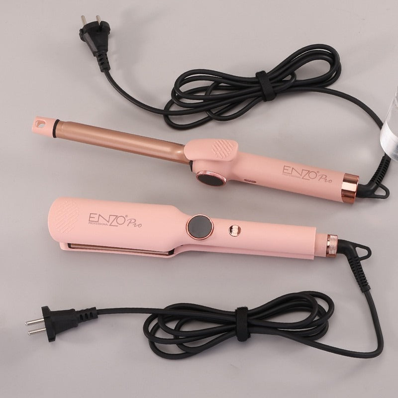 ENZO PRO Hair Straightener And Curler Set