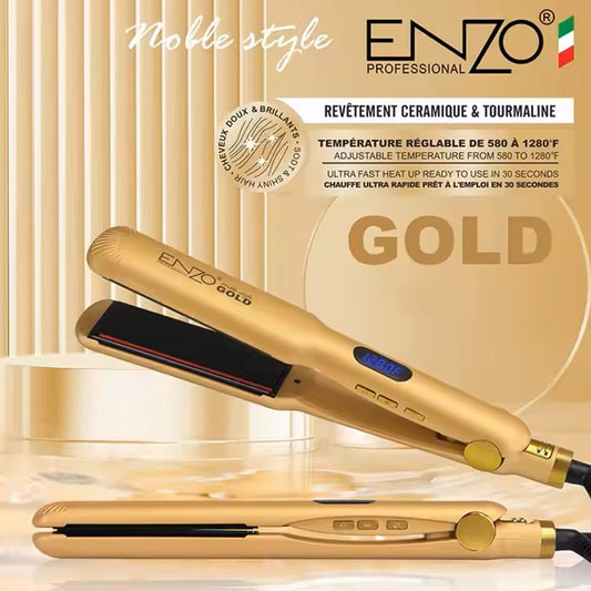 Lisseur ENZO GOLD Fer Plat Multifonction pour Cheveux