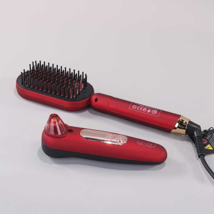 ENZO™ Brosse Lissante 5-en-1 – Coiffez, Lissez, Bouclez en Un Seul Geste
