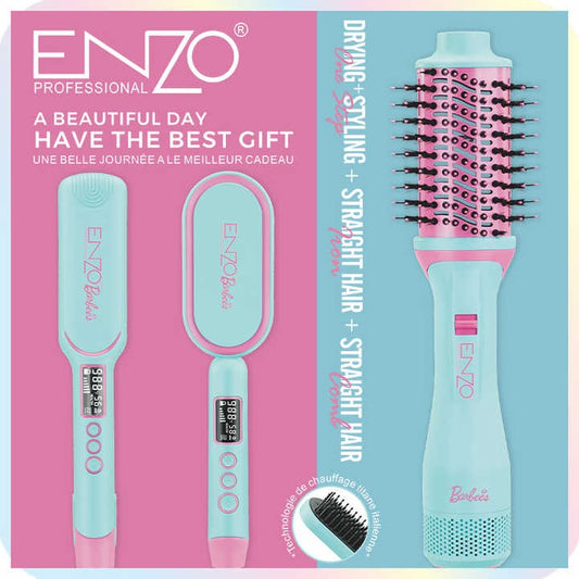 ENZO 3 en 1 brosse à Air chaud chauffage peigne à cheveux
