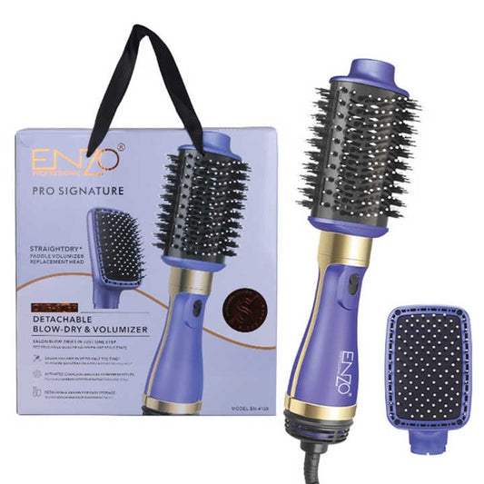 Brosse Sèche-Cheveux ENZO – Coiffage 2-en-1 Professionnel