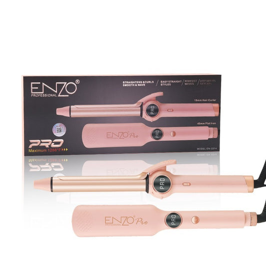 ENZO PRO Hair Straightener And Curler Set