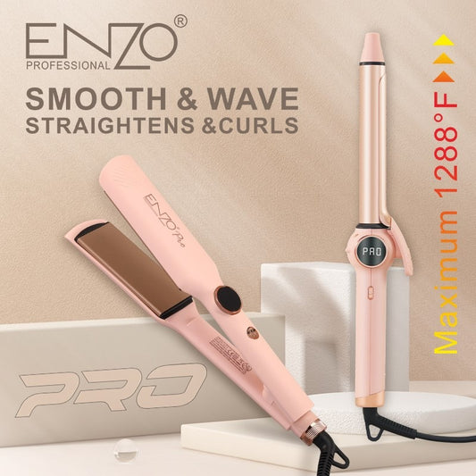 ENZO PRO Hair Straightener And Curler Set